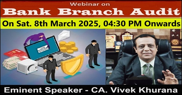 Webinar on Audit Planning and Practical Approach for Bank Branch Statutory Audit