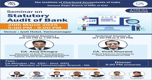 4 Structured CPE Hours Seminar on Bank Branch Audit