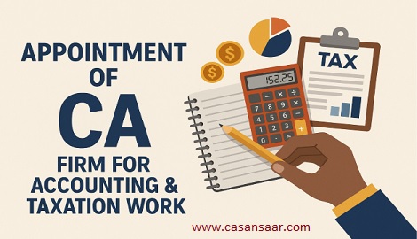 Engagement of CA firm for Preparation of Balance Sheet & Financial Accounts Services 