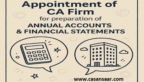Application Invited from CA firm for Preparation & Finalisation of Financial Statement 