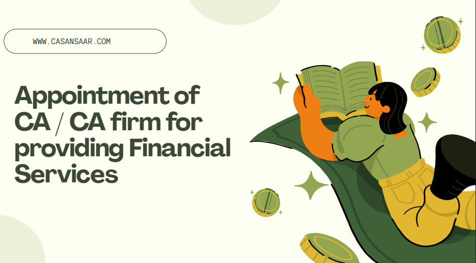 Application Invited for Financial Advisory Services 