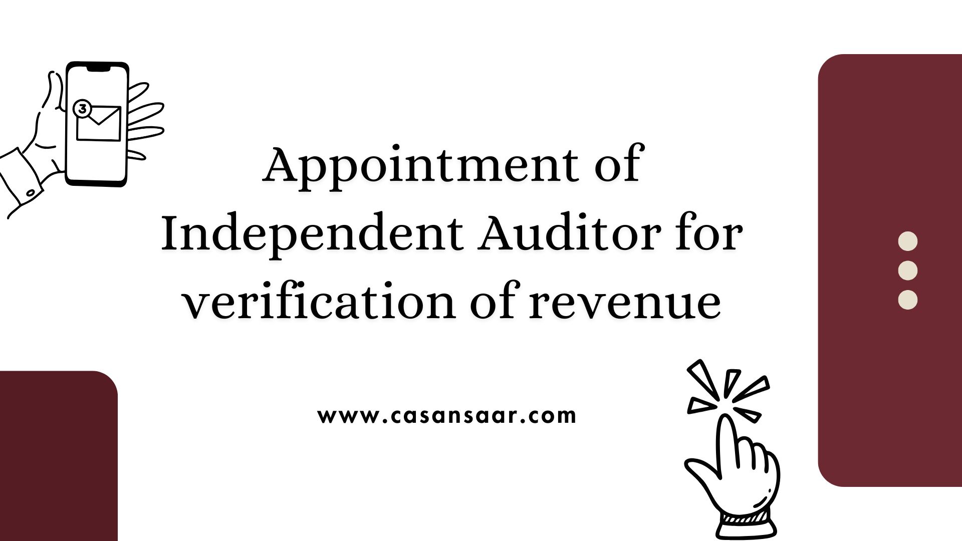 Appointment from CA firm as an Independent Internal Auditors 