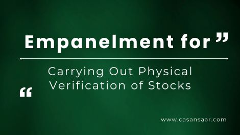 Engagement of CA Firm for Physical Verification of Stock