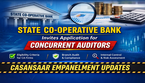 State Co-operative Bank Invites Application for Concurrent Auditors for FY 2026-27