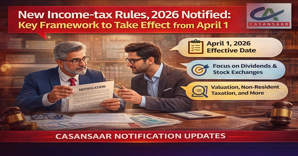 New Income-tax Rules, 2026 Notified: Key Framework to Take Effect from April 1