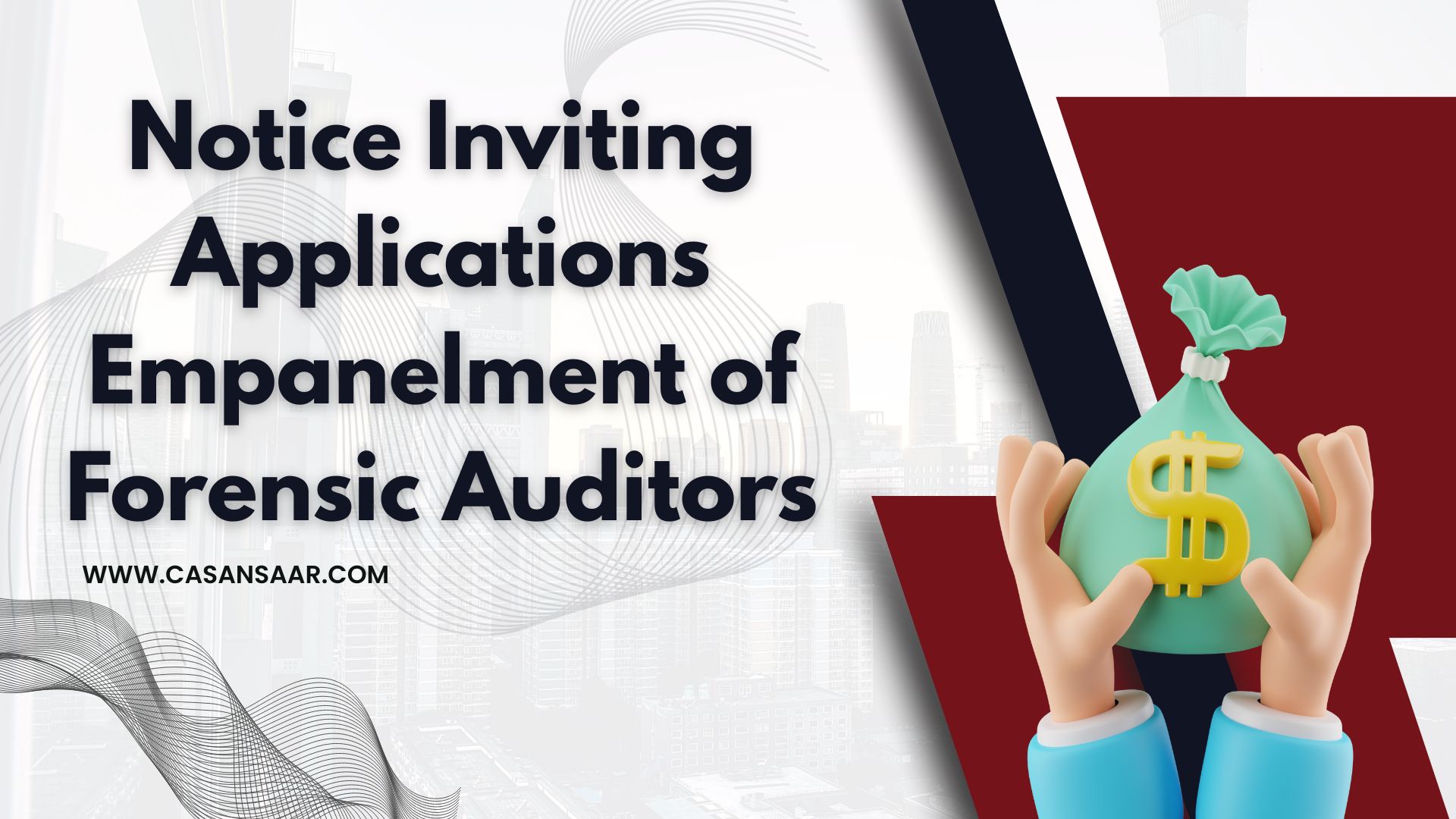 Bank invites applications only from those Forensic Auditors