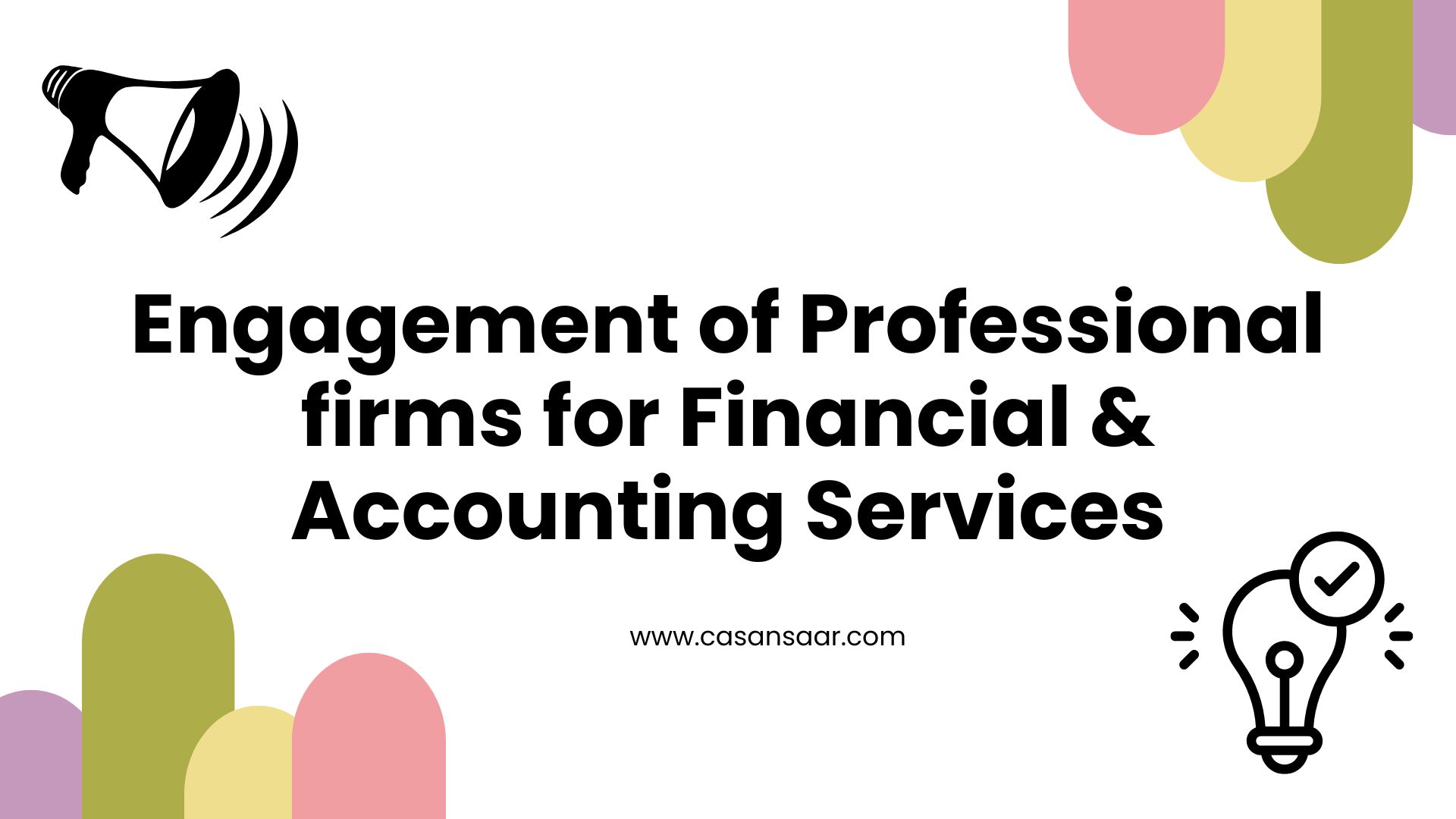 Hiring Professionals for Accounting Related Services 