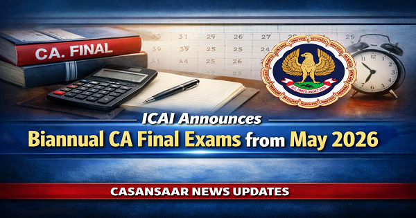 ICAI Announces Biannual CA Final Exams from May 2026