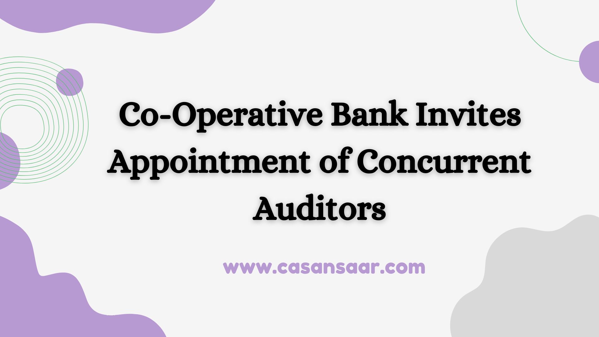 Bank Invites Empanelment of CA Firms as Concurrent Auditors for FY 2026–27 