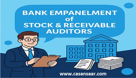 Bank Invites Application for Empanelment of Stock Audit & Fixed Asset Valuers