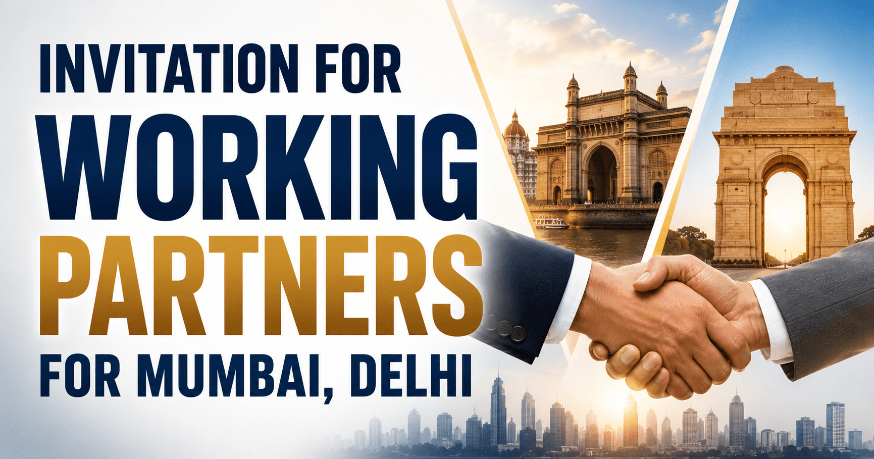 Invitation for Working Partners for Mumbai, Delhi