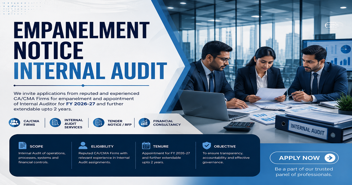 Empanelment of Auditors / Professionals for Internal Audit Services
