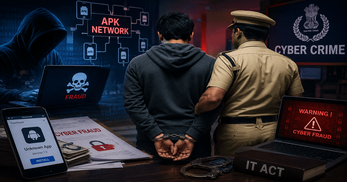 Delhi MCA Student Held for Alleged Role in Cyber Fraud APK Network