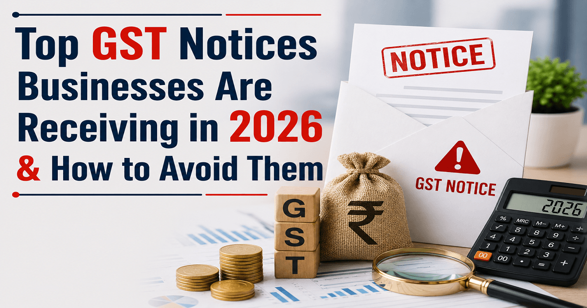 Top GST Notices Businesses Are Receiving in 2026 & How to Avoid Them