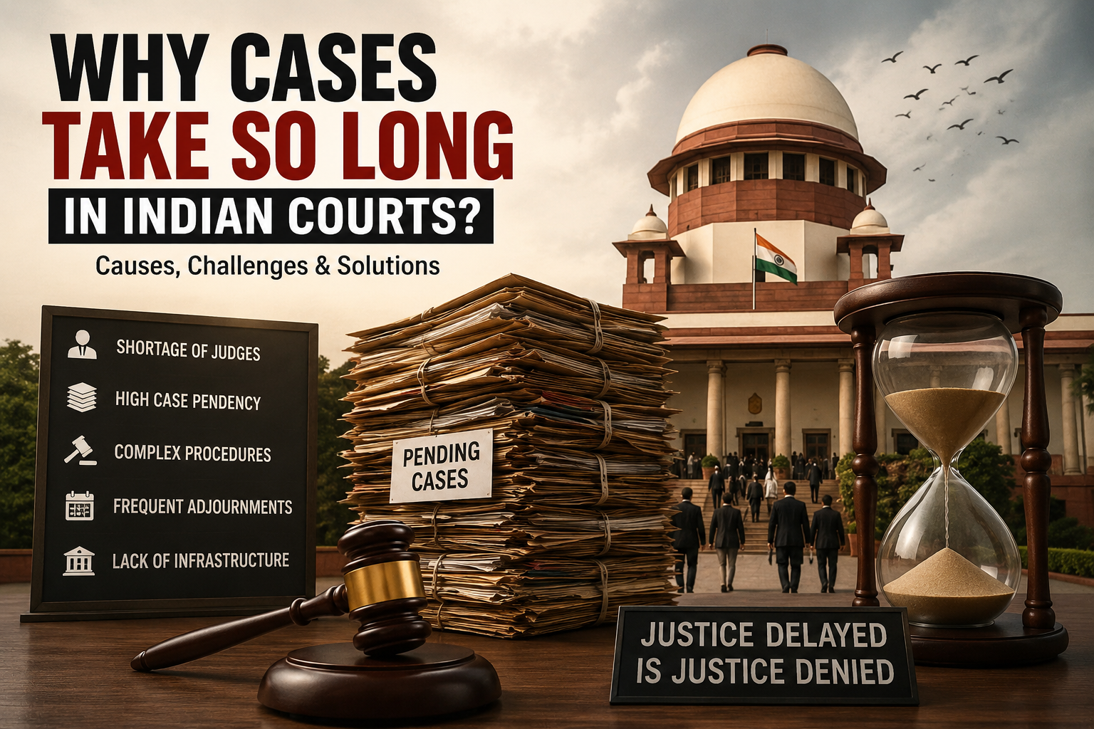 WHY CASES TAKE SO LONG IN INDIAN COURTS? CAUSES, CHALLENGES & SOLUTIONS