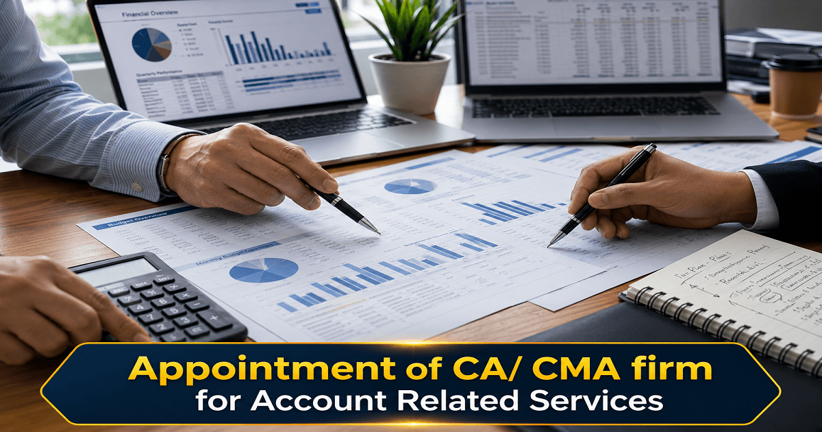 Engagement of CA firm for Providing Financial & Accounting Services