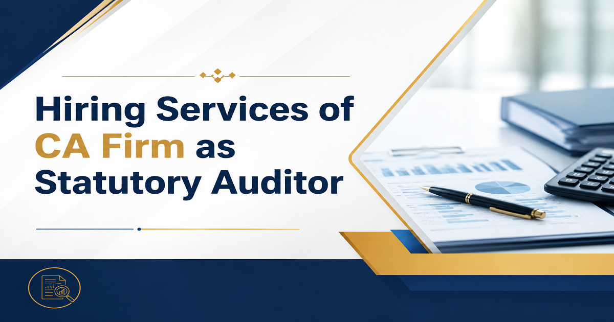Statutory Audit Services Appointment of CA firm for FY 2026-27