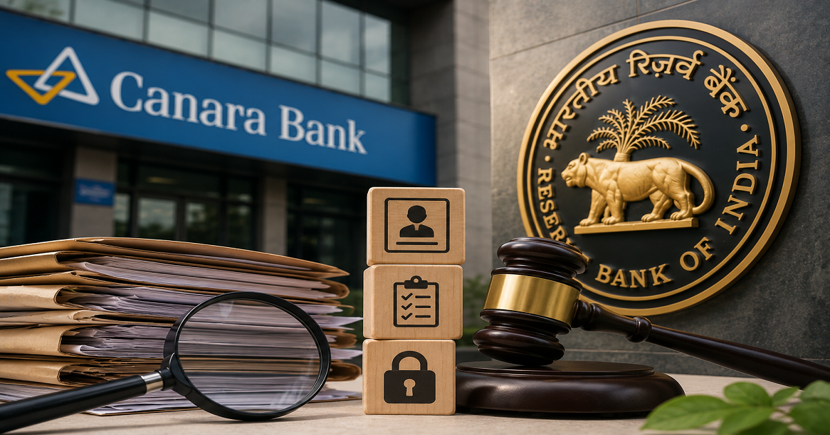 RBI Imposes Penalty on Canara Bank Over KYC Compliance Lapses and Inactive Account Classification Errors