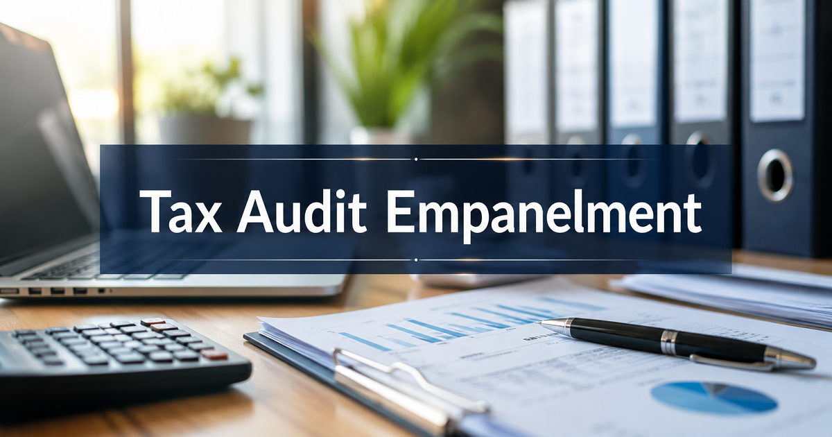 Tax Audit Empanelment: Applications Invited from Eligible CA Firms for FY 2025-26