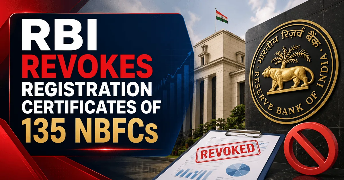 RBI Revokes Registration Certificates of 135 NBFCs