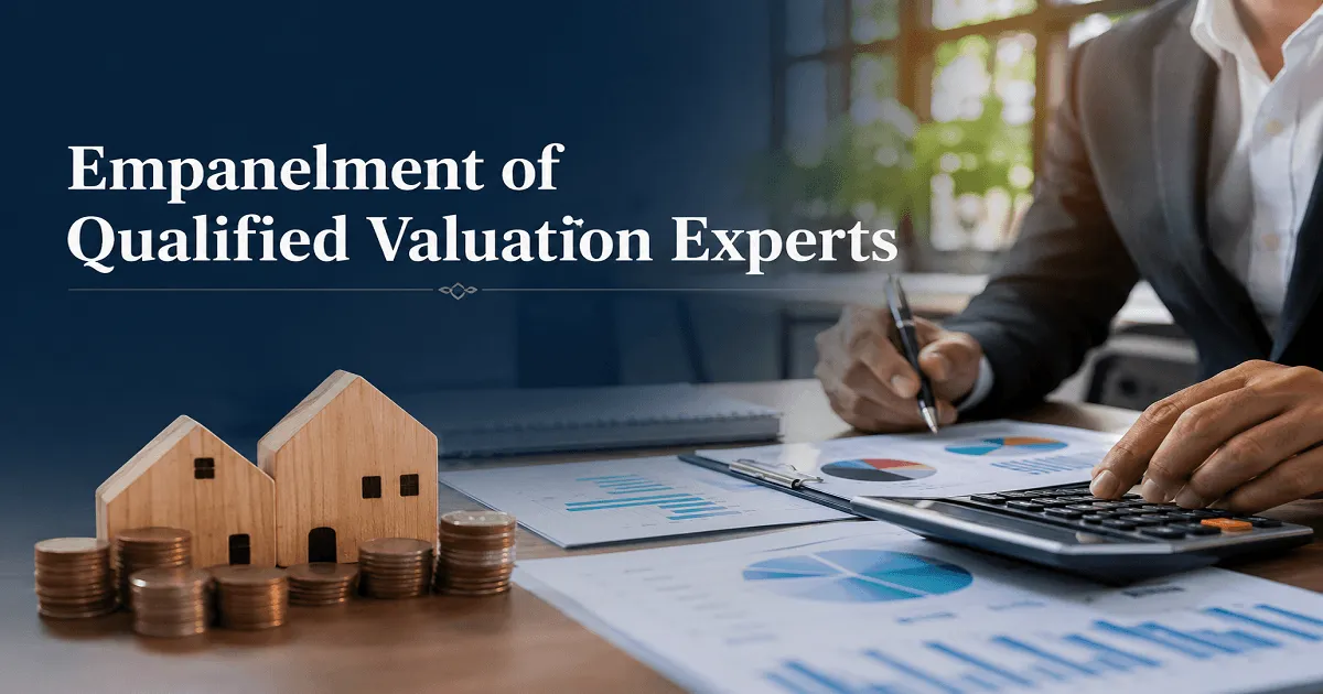 Empanelment of Qualified Valuation Experts in the field of Unlisted Equity shares