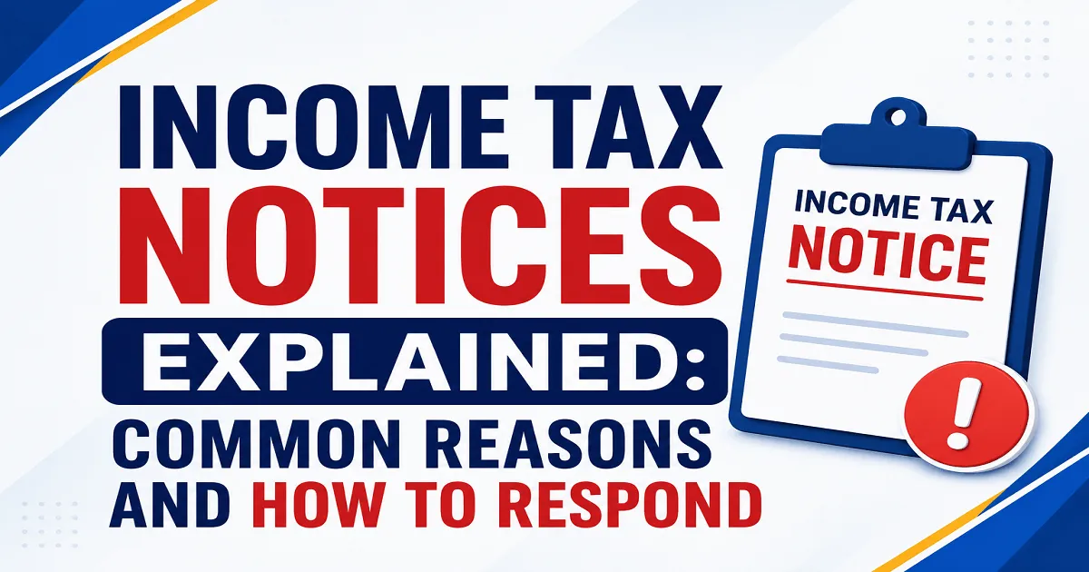 Income Tax Notices Explained: Common Reasons and How to Respond