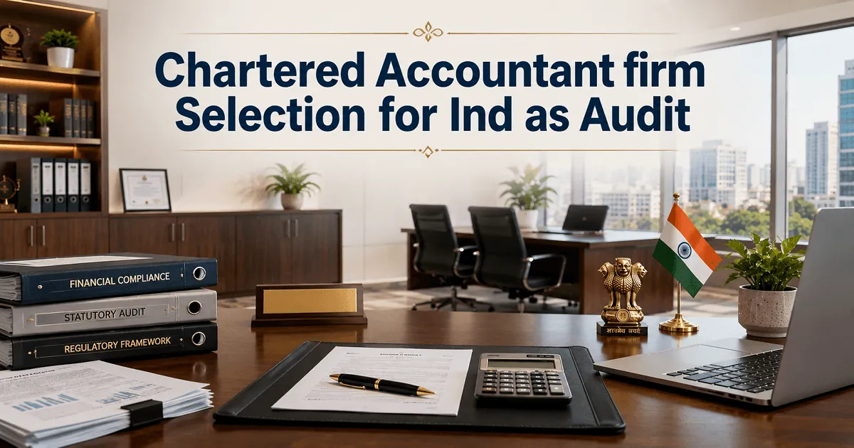 Chartered Accountant firm Selection for Ind as Audit