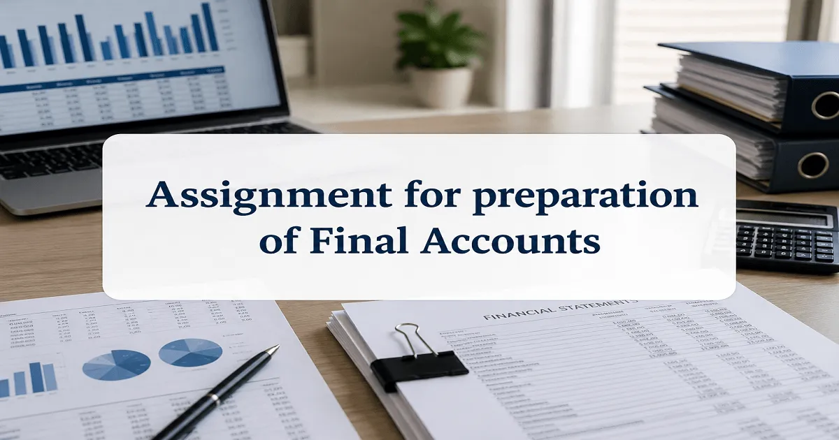 Assignment for preparation of Final Accounts- Notice Invited for CA firm