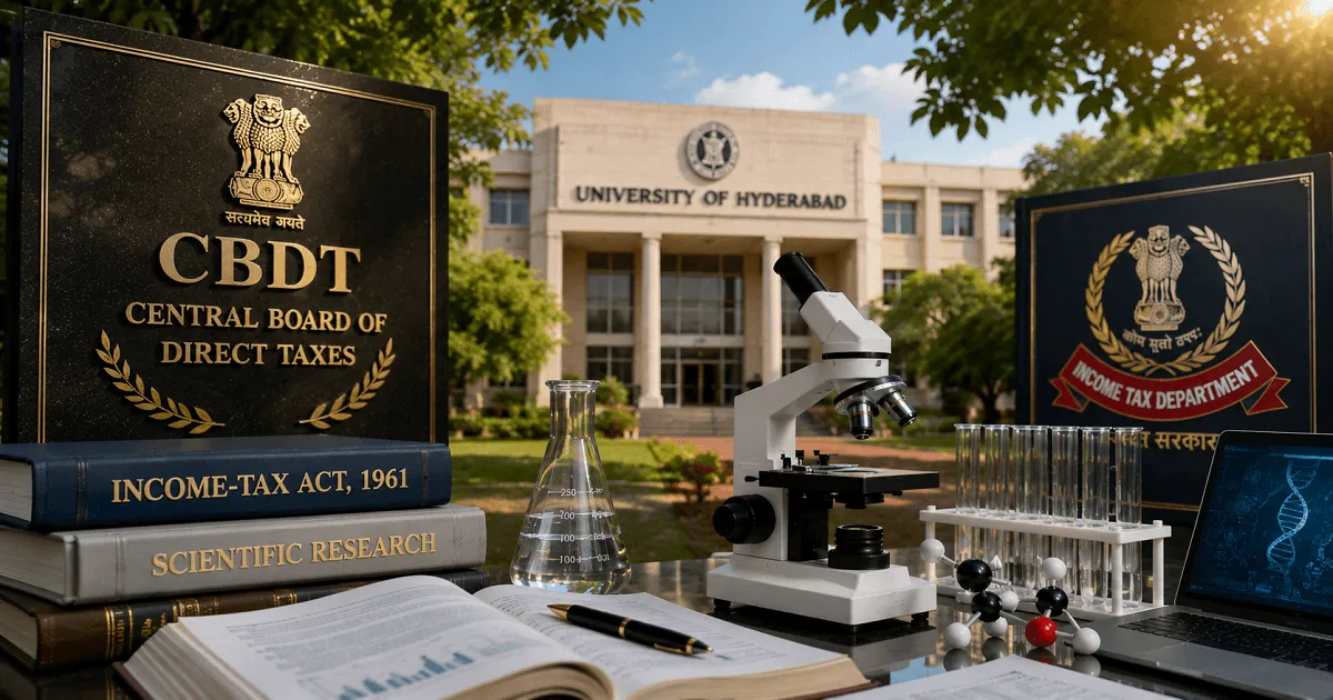 CBDT Approves University of Hyderabad for Scientific Research under Income-tax Act, 2025