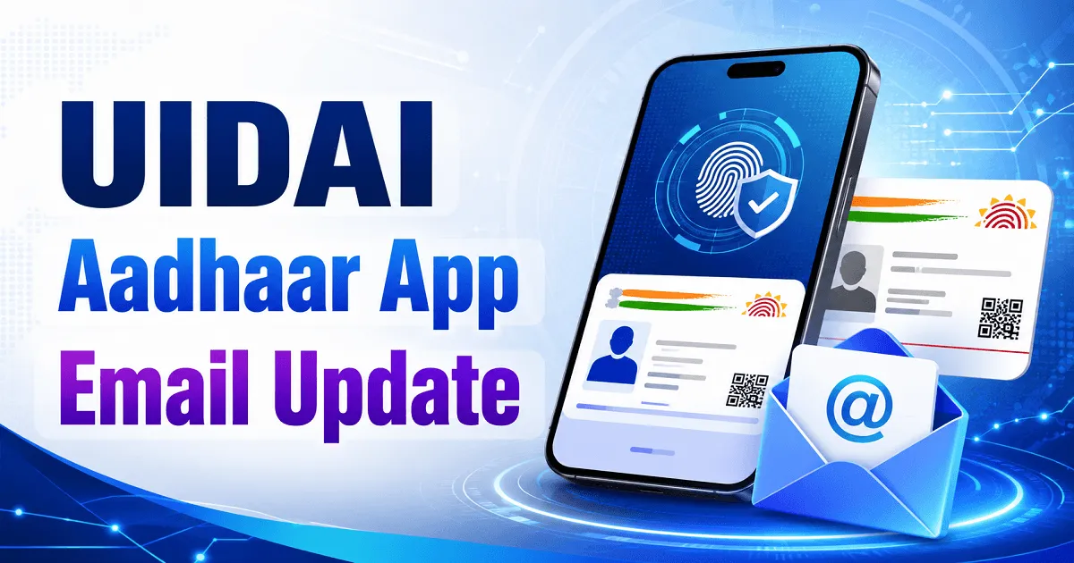UIDAI Enables Free Aadhaar Email Update Through Mobile App