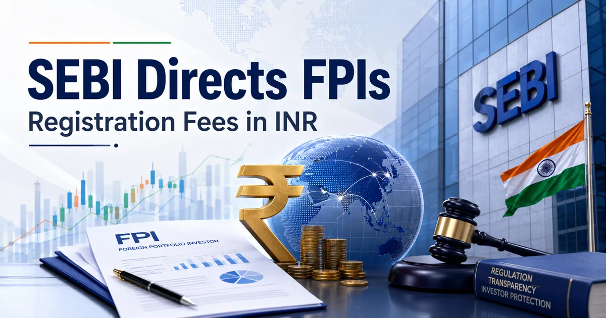 SEBI Directs Foreign Portfolio Investors to Pay Registration Fees in INR