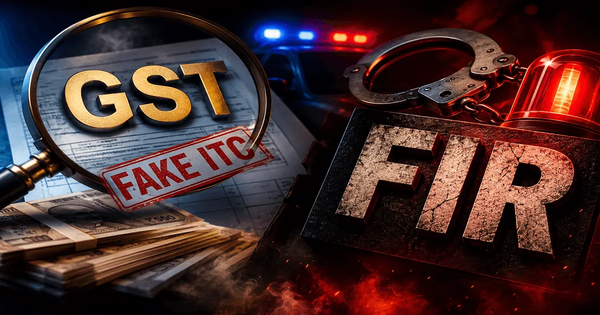 State Tax Department Files FIR in ₹1.15 Crore Fake GST ITC Case