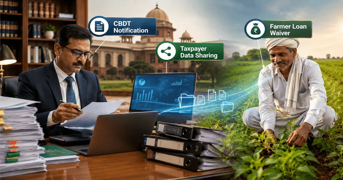 CBDT Enables Taxpayer Information Sharing for Maharashtra Farmer Loan Waiver Scheme
