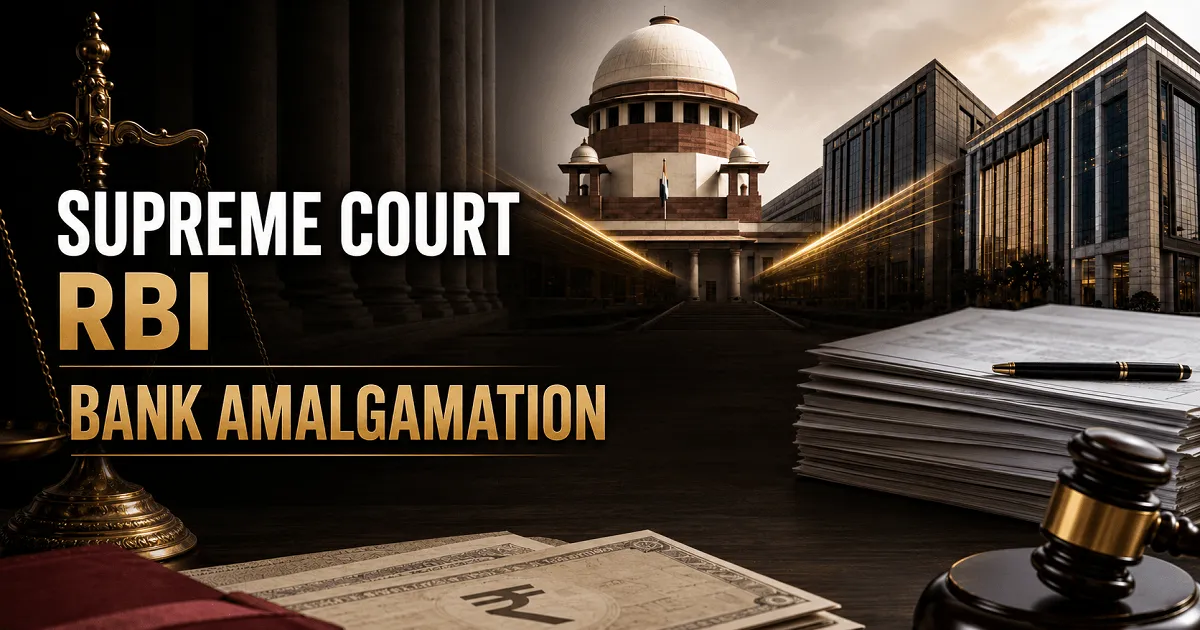 Supreme Court Upholds RBI’s PMC Bank–Unity Bank Amalgamation Scheme