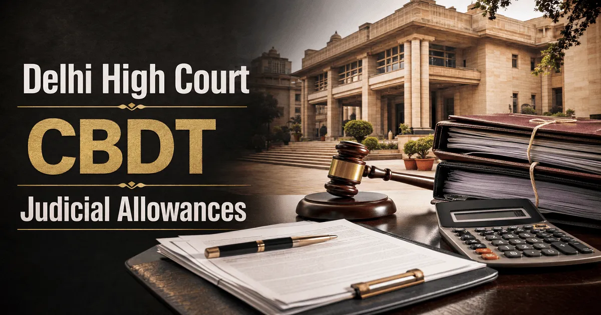 Delhi High Court to Hear Challenge Against CBDT Stand on Judicial Allowances