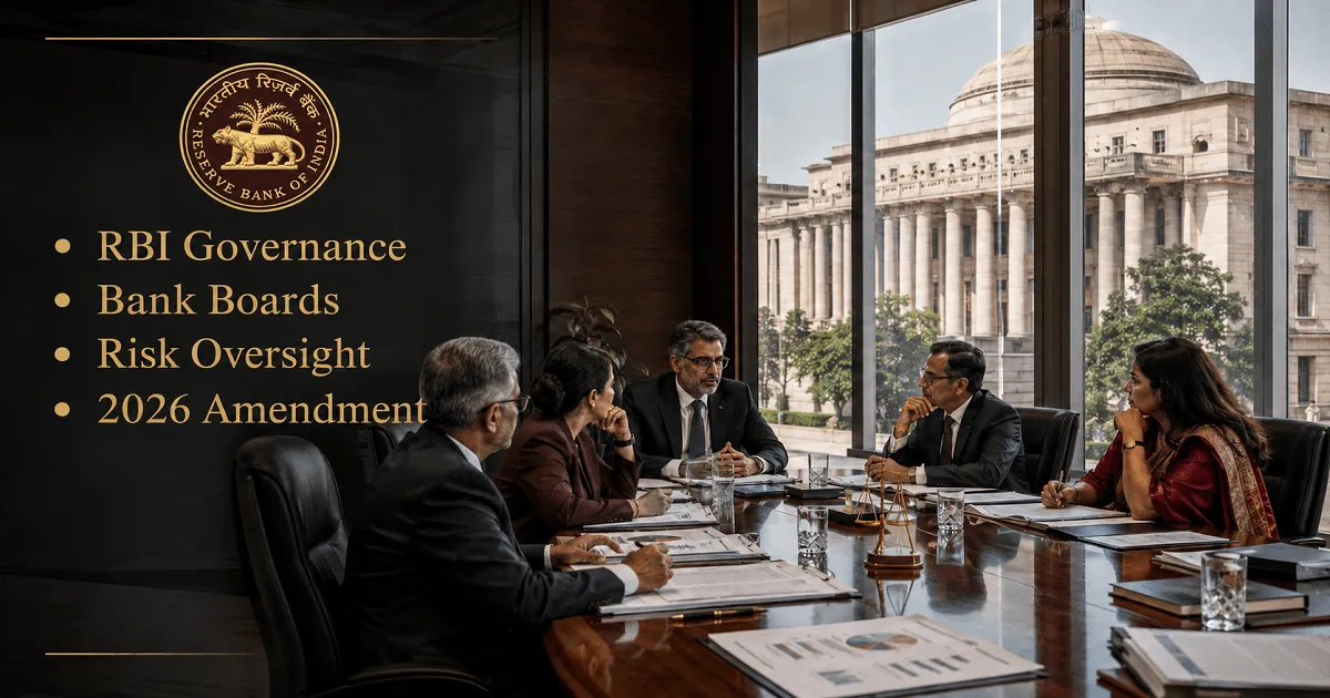 Reserve Bank of India (Commercial Banks – Governance) Amendment Directions, 2026