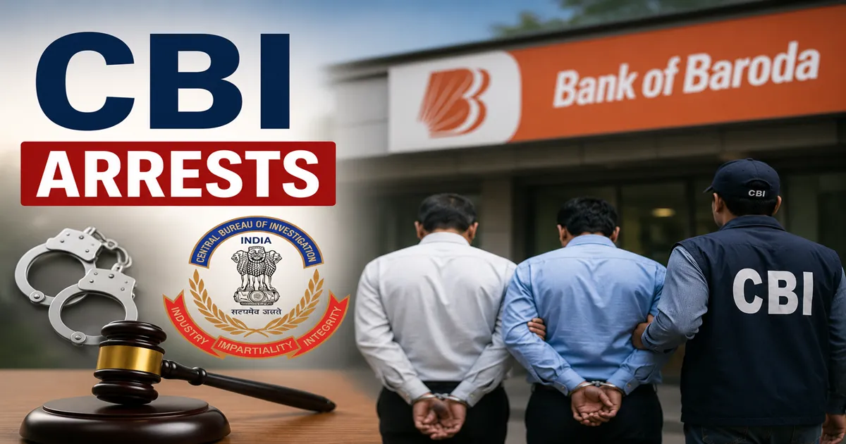 CBI Arrests Bank of Baroda Manager, Credit Officer of in Bribery Case