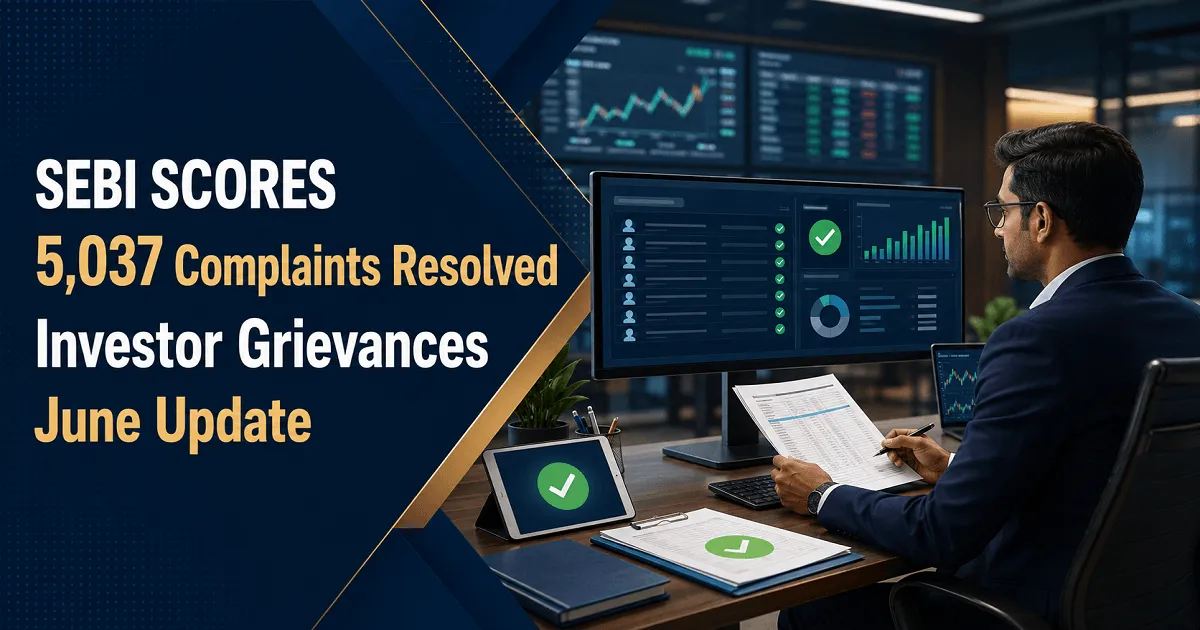 SEBI Resolves 5,037 Investor Complaints Through SCORES Platform in June