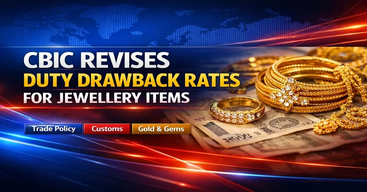 CBIC Revises Duty Drawback Rates for Jewellery Items