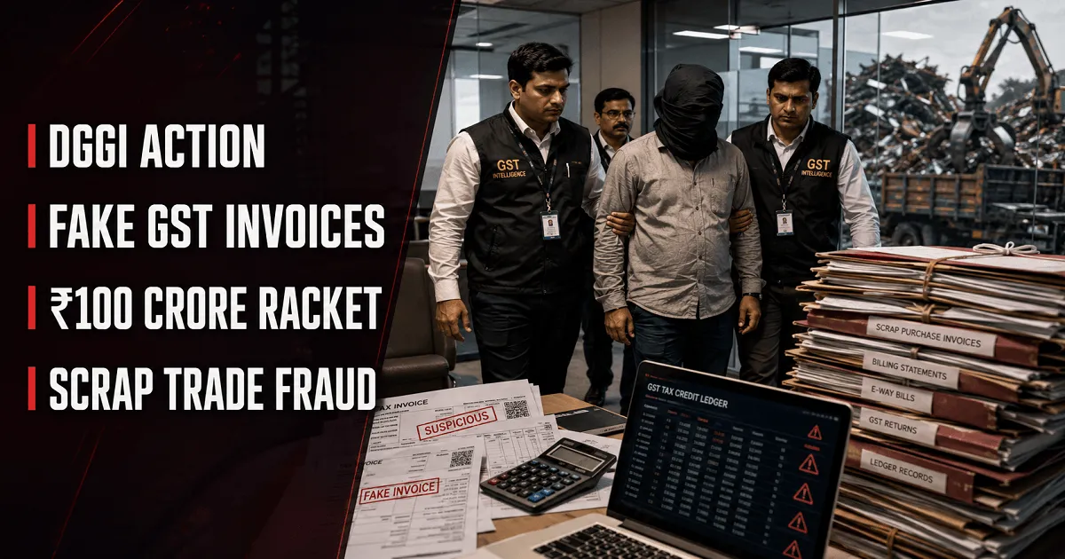 DGGI Arrests Jamshedpur Scrap Trader in Alleged ₹100 Crore Fake GST Invoice Racket