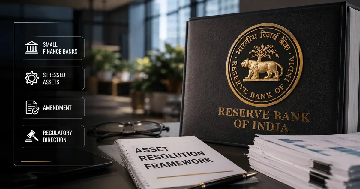 Reserve Bank of India (Small Finance Banks – Resolution of Stressed Assets) Second Amendment Directions, 2026