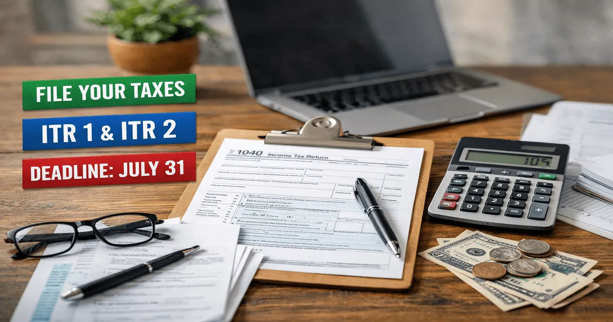 Income Tax Department Urges Taxpayers to File ITR 1 and ITR 2 by July 31, 2026