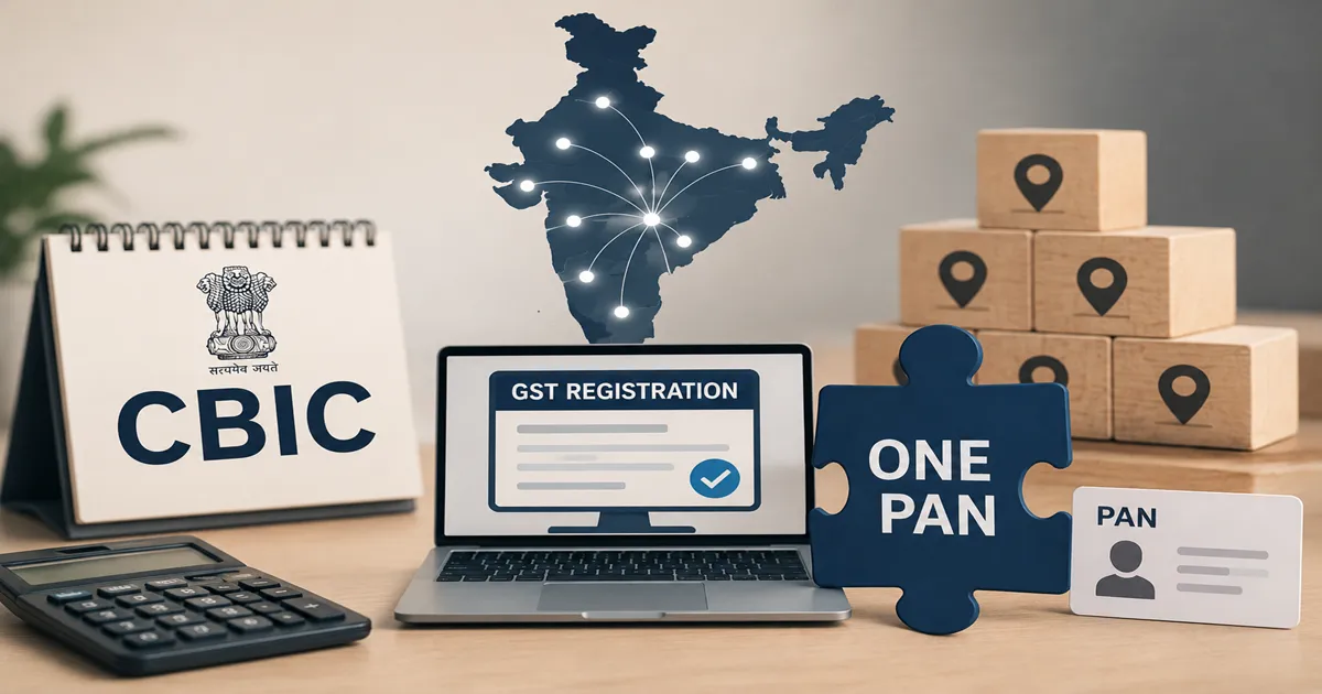 CBIC Considers Single GST Registration Under One PAN