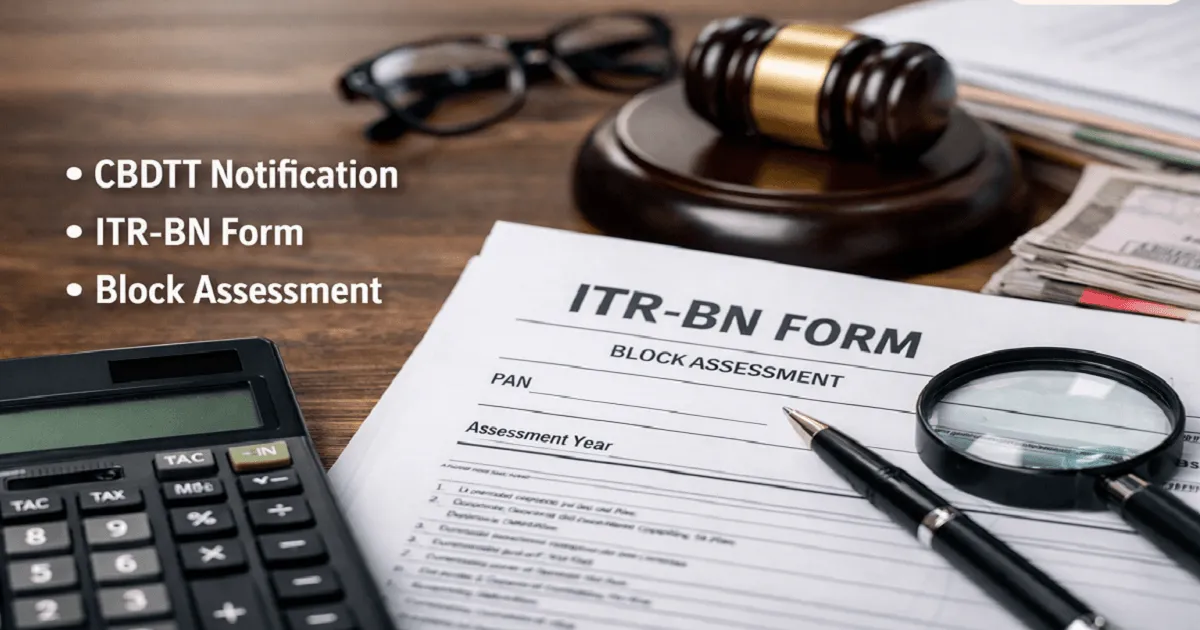 CBDT Notifies ITR-BN Form for Block Assessment under Income-tax Act, 2025